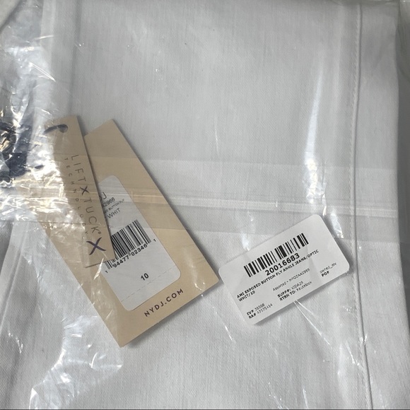 NYDJ Ami Exposed Button Fly Stretch Ankle Women's Jeans in Optic White - Picture 16 of 16